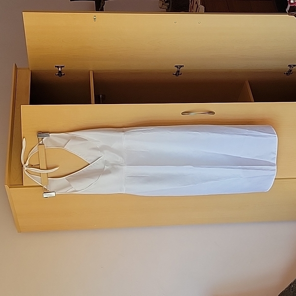 White Silk Halter Dress - Picture 6 of 7